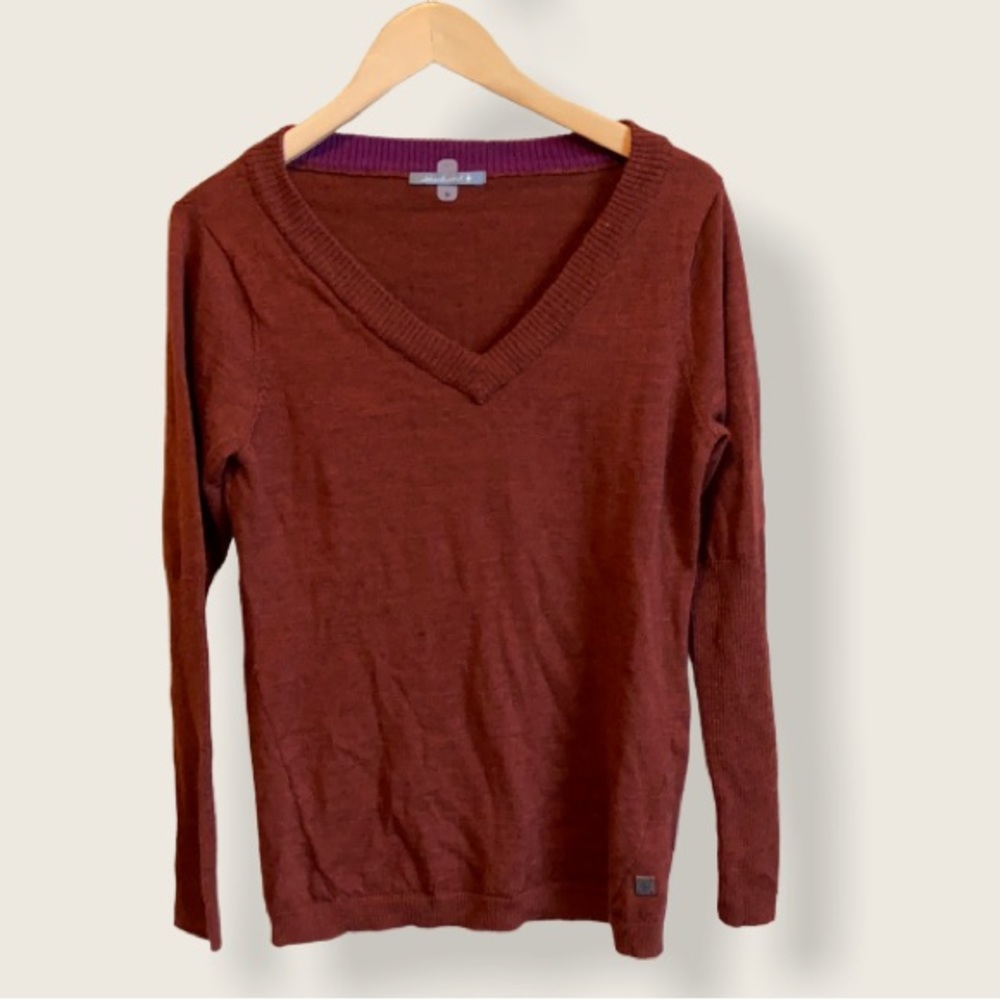 Smartwool Burnt Red Merino Wool Sweater
